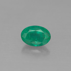 Émeraude vert naturelle coupe ovale, 0,42 ct, SI-I1