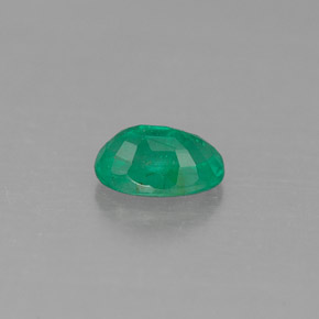 Émeraude vert naturelle coupe ovale, 0,45 ct, SI-I1