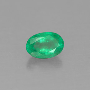 Émeraude vert naturelle coupe ovale, 0,50 ct, SI-I1
