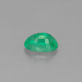 Émeraude vert naturelle coupe ovale, 0,50 ct, SI-I1