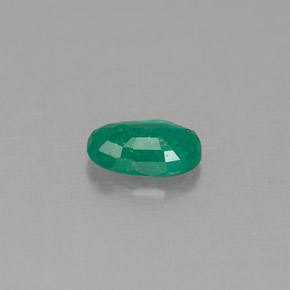 Émeraude vert naturelle coupe ovale, 0,41 ct, SI-I1