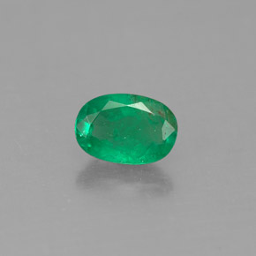 Émeraude vert naturelle coupe ovale, 0,45 ct, SI-I1