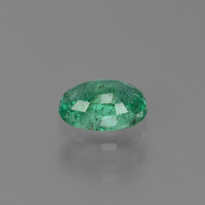 Émeraude vert naturelle coupe ovale, 0,49 ct, SI-I1