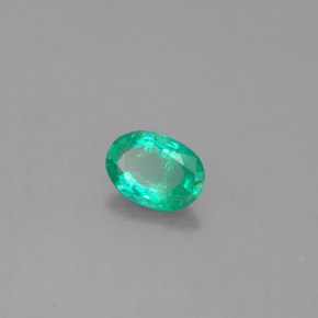 Émeraude vert naturelle coupe ovale, 0,35 ct, SI-I1