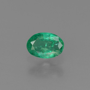 Émeraude vert naturelle coupe ovale, 0,40 ct, SI-I1
