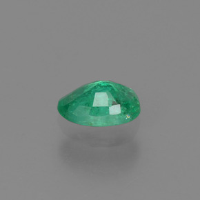 Émeraude vert naturelle coupe ovale, 0,40 ct, SI-I1