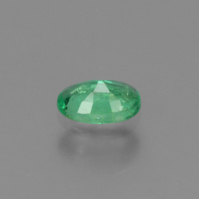 Émeraude vert naturelle coupe ovale, 0,38 ct, SI-I1
