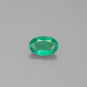 Émeraude vert naturelle coupe ovale, 0,38 ct, SI-I1