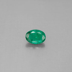 Émeraude vert naturelle coupe ovale, 0,42 ct, SI-I1