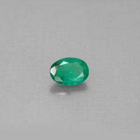 Émeraude vert naturelle coupe ovale, 0,42 ct, SI-I1