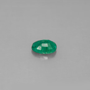 Émeraude vert naturelle coupe ovale, 0,42 ct, SI-I1