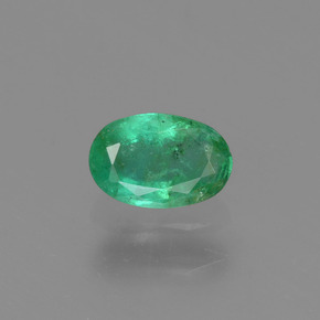 Émeraude vert naturelle coupe ovale, 0,45 ct, SI-I1