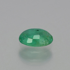 Émeraude vert naturelle coupe ovale, 0,41 ct, SI-I1