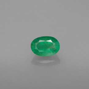 Émeraude vert naturelle coupe ovale, 0,48 ct, SI-I1