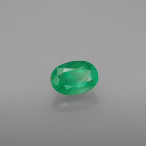 Émeraude vert naturelle coupe ovale, 0,48 ct, SI-I1