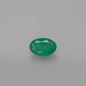 Émeraude vert naturelle coupe ovale, 0,40 ct, SI-I1