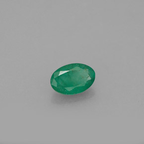 Émeraude vert naturelle coupe ovale, 0,40 ct, SI-I1