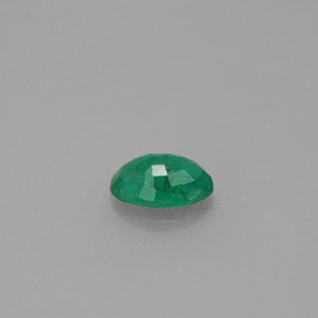 Émeraude vert naturelle coupe ovale, 0,40 ct, SI-I1