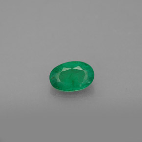 Émeraude vert naturelle coupe ovale, 0,47 ct, SI-I1