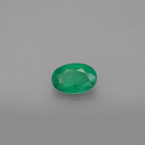 Émeraude vert naturelle coupe ovale, 0,47 ct, SI-I1