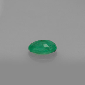 Émeraude vert naturelle coupe ovale, 0,47 ct, SI-I1