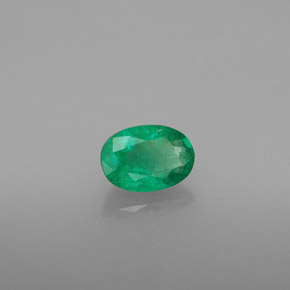 Émeraude vert naturelle coupe ovale, 0,45 ct, SI-I1