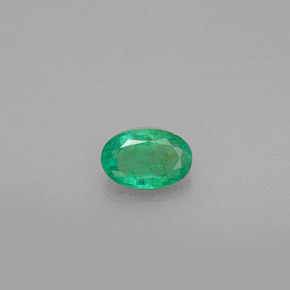 Émeraude vert naturelle coupe ovale, 0,42 ct, SI-I1
