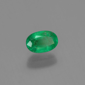 Émeraude vert naturelle coupe ovale, 0,57 ct, SI-I1