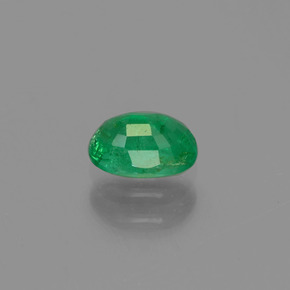 Émeraude vert naturelle coupe ovale, 0,57 ct, SI-I1