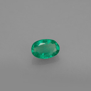 Émeraude vert naturelle coupe ovale, 0,48 ct, SI