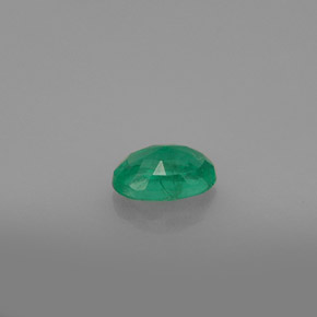 Émeraude vert naturelle coupe ovale, 0,48 ct, SI