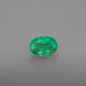 Émeraude vert naturelle coupe ovale, 0,51 ct, SI