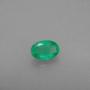 Émeraude vert naturelle coupe ovale, 0,43 ct, SI-I1