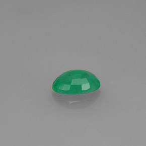 Émeraude vert naturelle coupe ovale, 0,43 ct, SI-I1