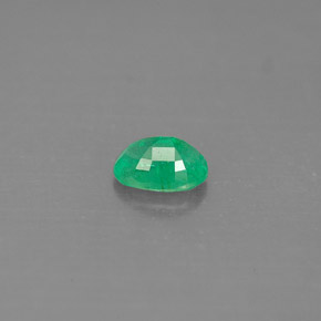 Émeraude vert naturelle coupe ovale, 0,49 ct, SI-I1