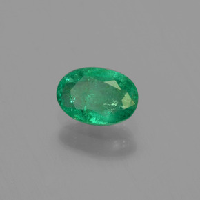 Émeraude vert naturelle coupe ovale, 0,43 ct, SI-I1