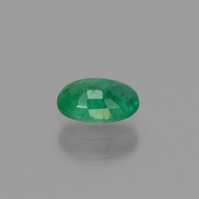 Émeraude vert naturelle coupe ovale, 0,43 ct, SI-I1