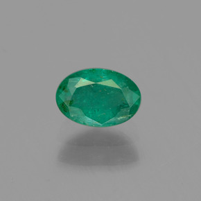 Émeraude vert naturelle coupe ovale, 0,51 ct, SI-I1