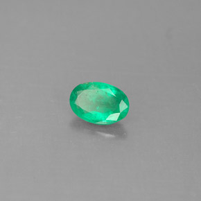 Émeraude vert naturelle coupe ovale, 0,40 ct, SI-I1