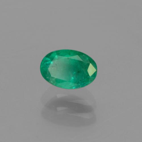 Émeraude vert naturelle coupe ovale, 0,46 ct, SI-I1
