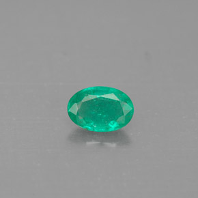 Émeraude vert naturelle coupe ovale, 0,36 ct, SI-I1