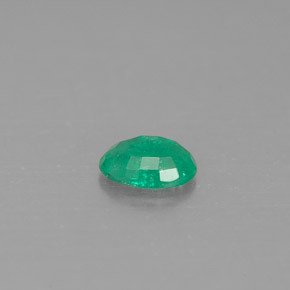 Émeraude vert naturelle coupe ovale, 0,36 ct, SI-I1