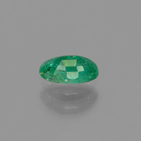 Émeraude vert naturelle coupe ovale, 0,43 ct, SI-I1