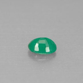 Émeraude vert naturelle coupe ovale, 0,46 ct, SI-I1