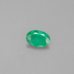 Émeraude vert naturelle coupe ovale, 0,33 ct, SI-I1