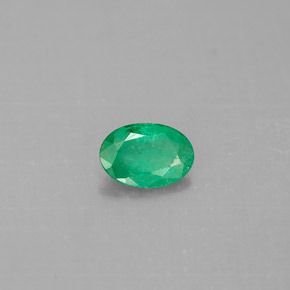 Émeraude vert naturelle coupe ovale, 0,33 ct, SI-I1