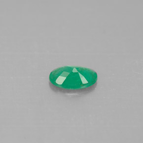 Émeraude vert naturelle coupe ovale, 0,33 ct, SI-I1