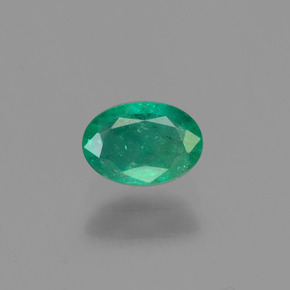 Émeraude vert naturelle coupe ovale, 0,46 ct, SI