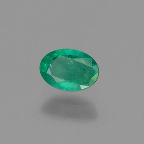 Émeraude vert naturelle coupe ovale, 0,46 ct, SI
