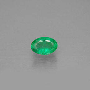 Émeraude vert naturelle coupe ovale, 0,39 ct, SI